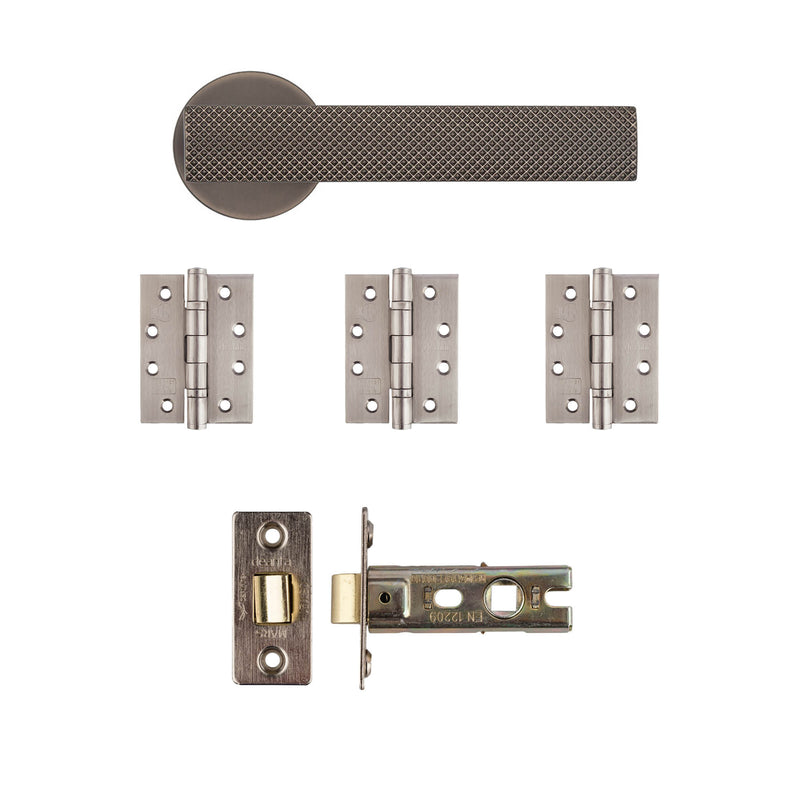 Deanta Olympia Latch Kit Matt Satin Black Nickel