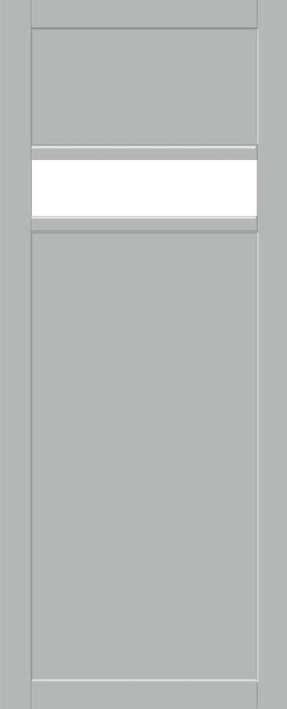 Handmade Eco Urban Orkney 1 Pane 2 Panel Door DD6403SG Frosted Glass Mist Grey Premium Primed