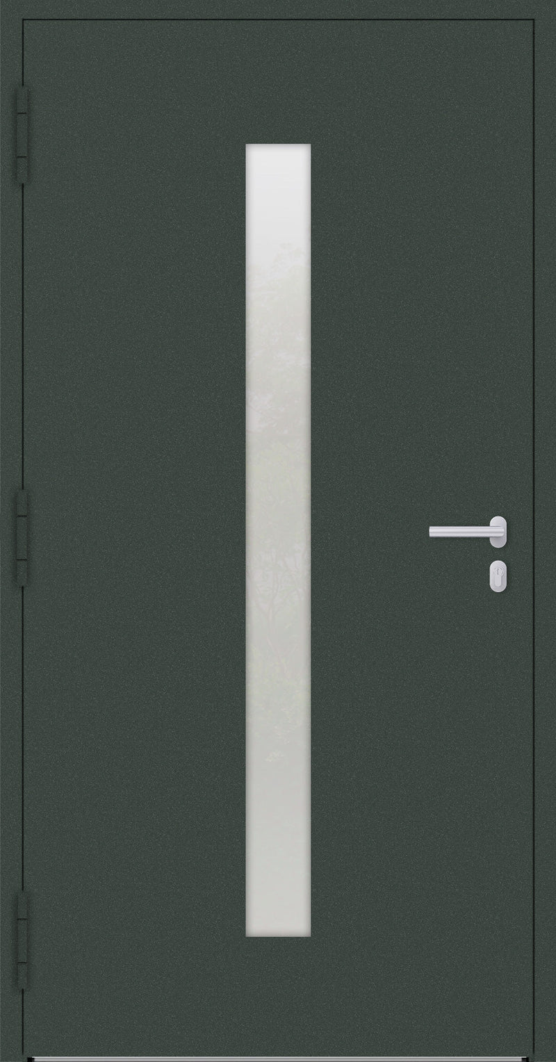 Turenwerke SL75 Design 01 Aluminium Door - Green RAL6009