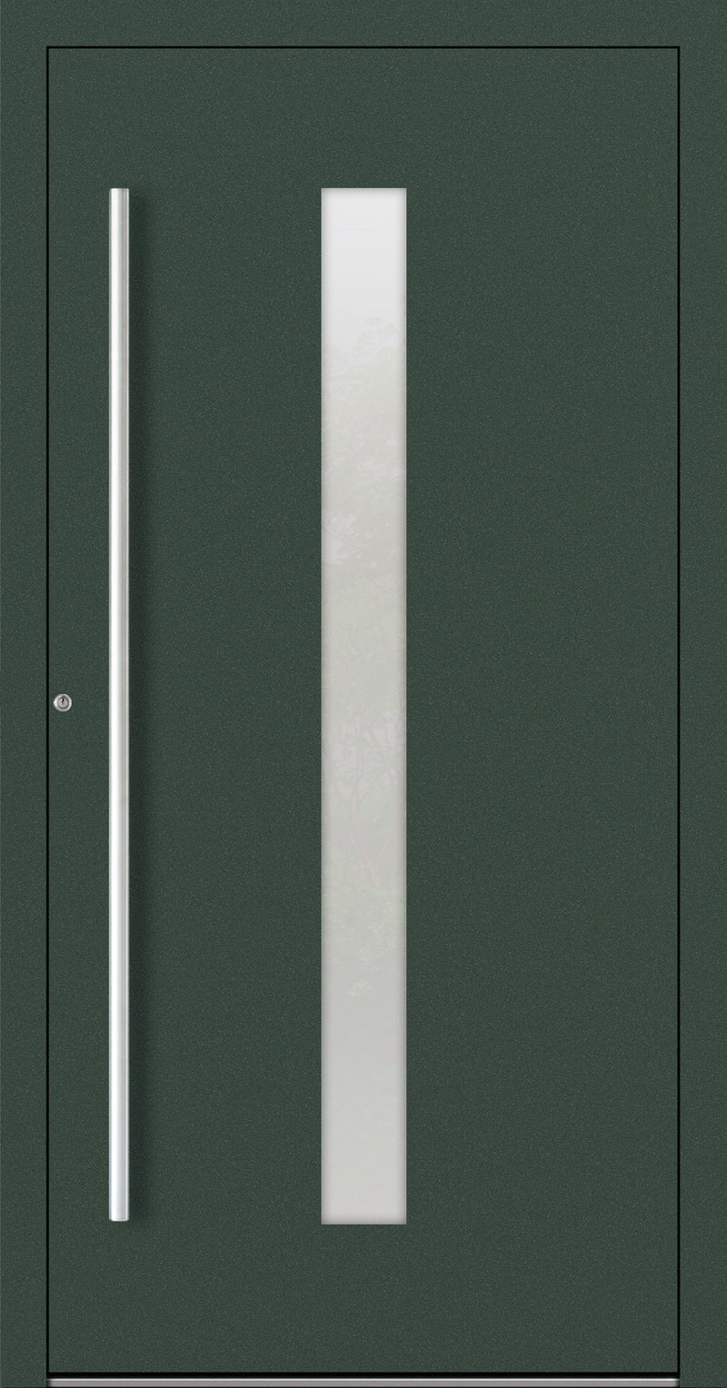 Turenwerke SL75 Design 01 Aluminium Door - Green RAL6009