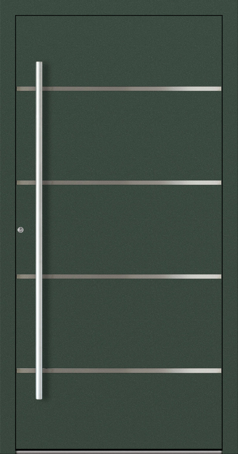 Turenwerke SL75 Design 02 Aluminium Door - Green RAL6009