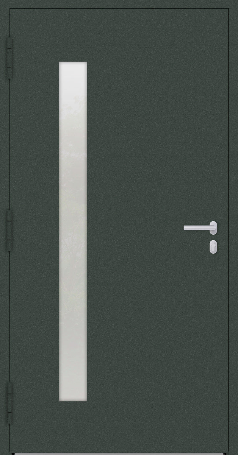 Turenwerke SL75 Design 04 Aluminium Door - Green RAL6009