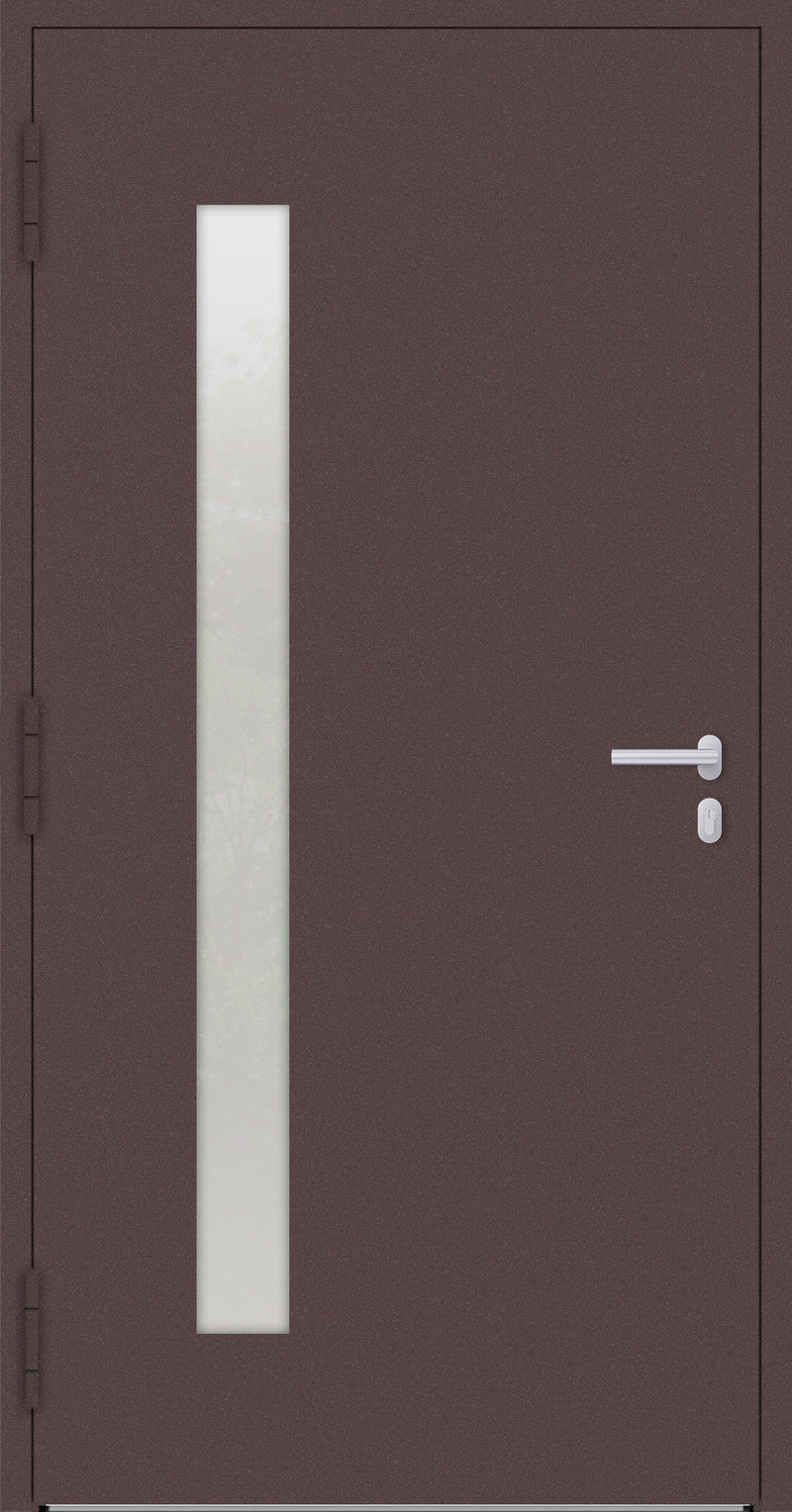 Turenwerke SL75 Design 04 Aluminium Door - Red RAL3005