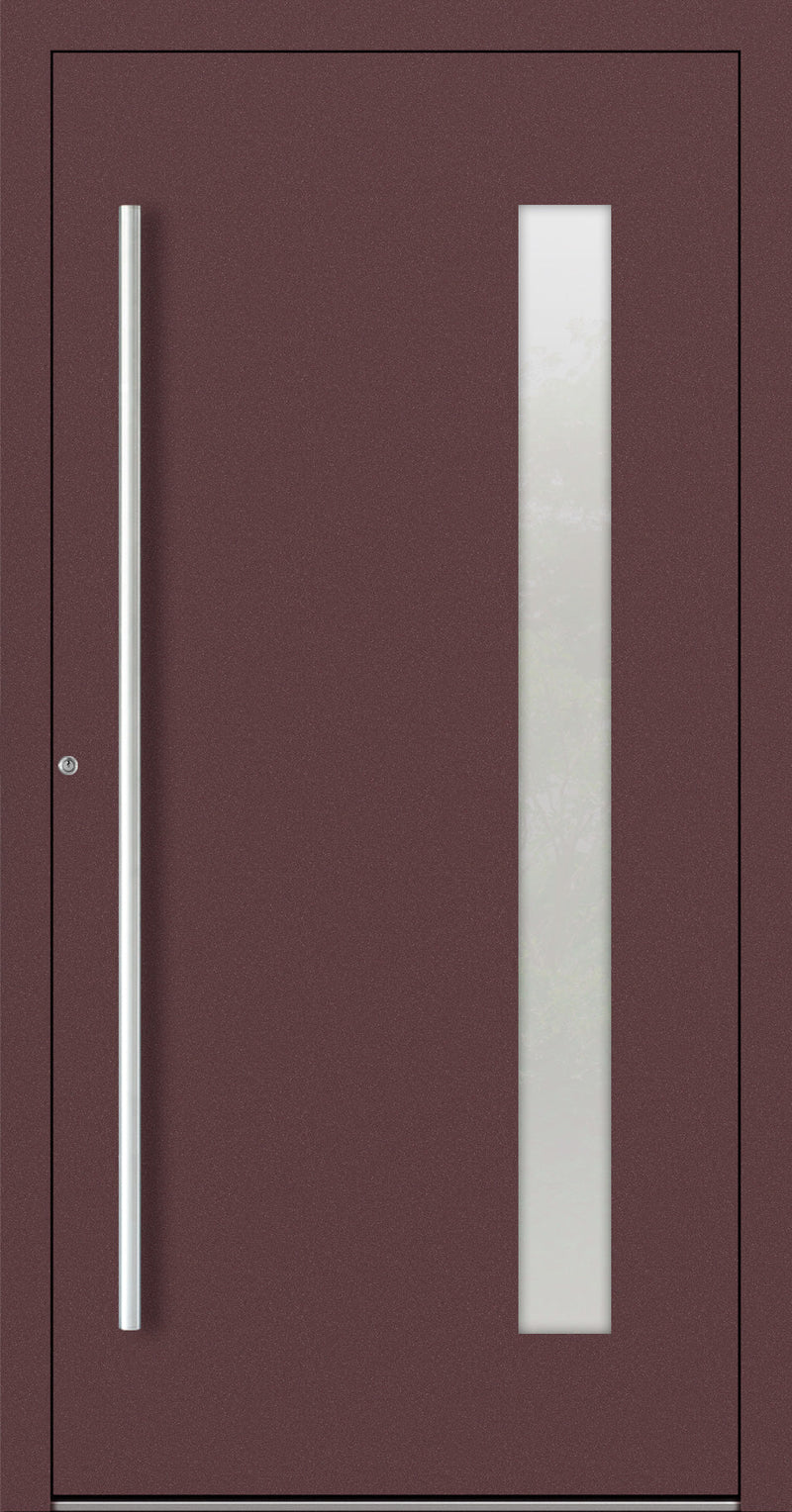 Turenwerke SL75 Design 04 Aluminium Door - Red RAL3005