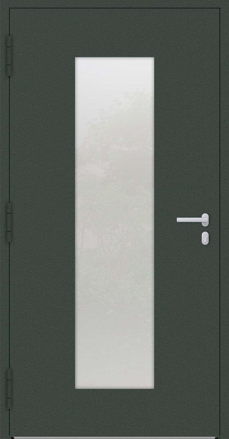 Turenwerke P90 Design 08 Aluminium Door - Fir Green RAL6009