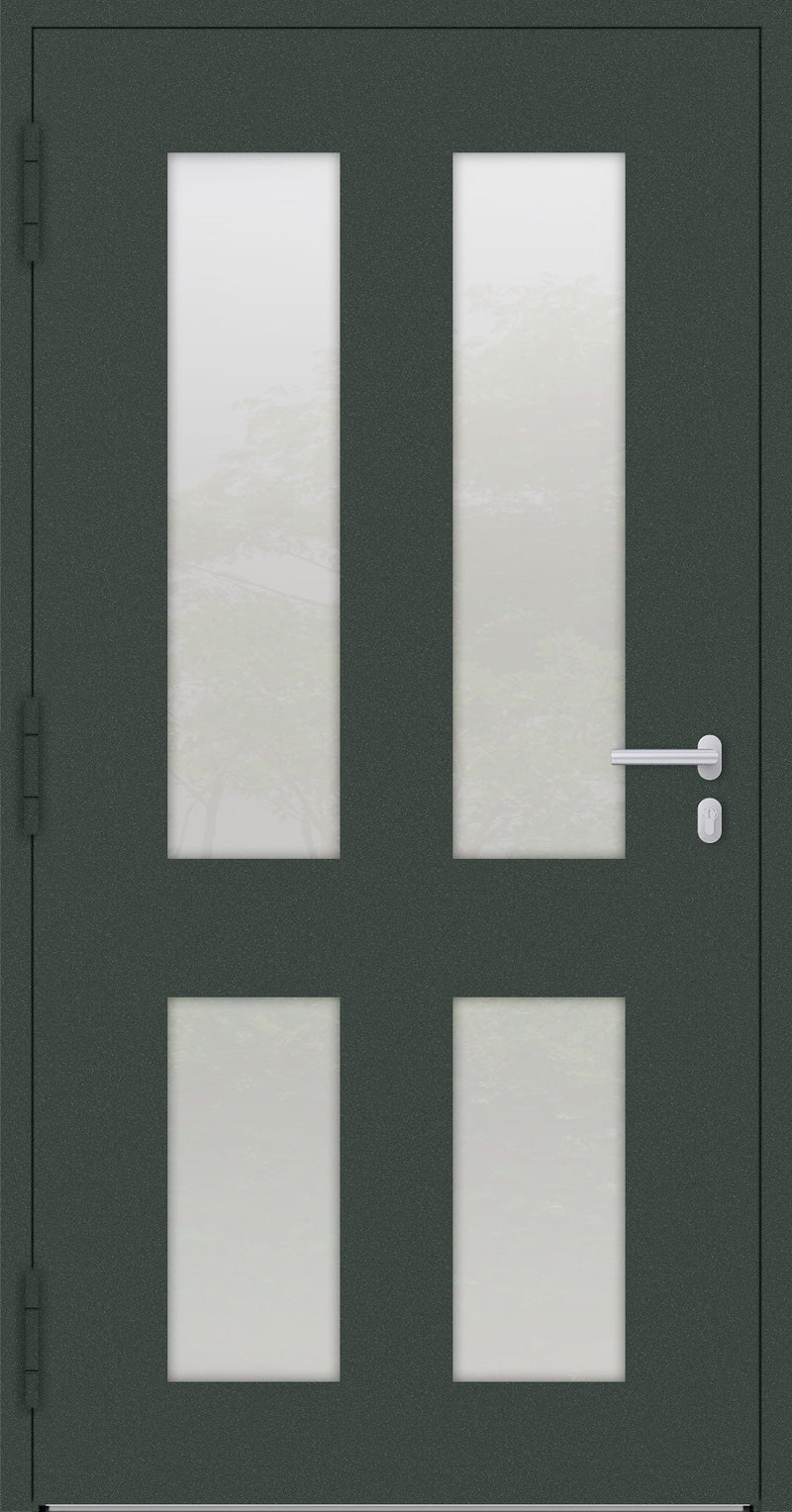 Turenwerke P90 Design 09 Aluminium Door - Fir Green RAL6009