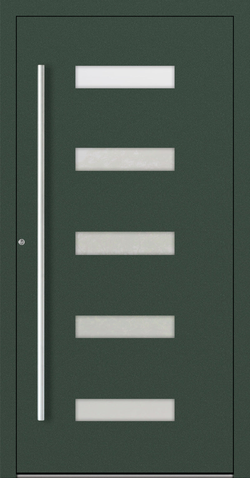 Turenwerke SL75 Design 11 Aluminium Door - Green RAL6009