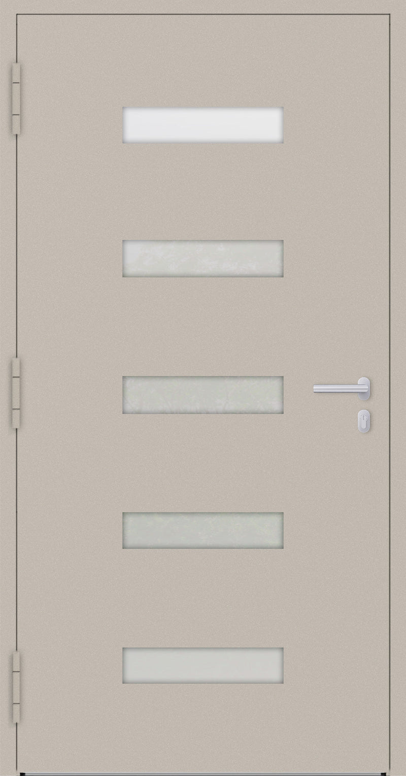 Turenwerke SL75 Design 11 Aluminium Door - Beige RAL1015