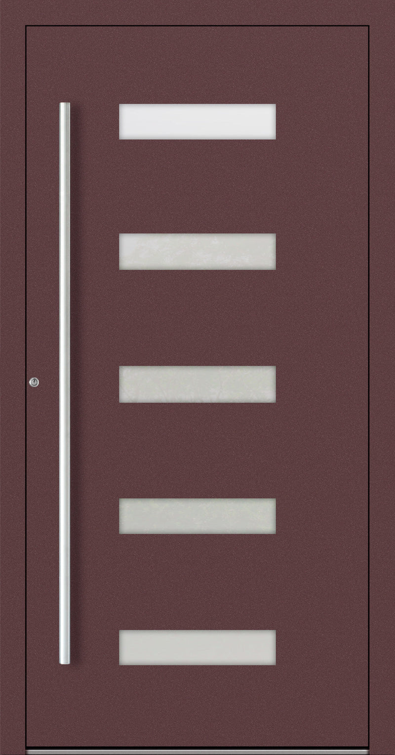 Turenwerke SL75 Design 11 Aluminium Door - Red RAL3005