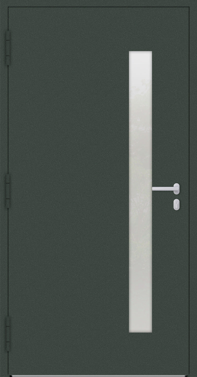 Turenwerke SL75 Design 14 Aluminium Door - Green RAL6009