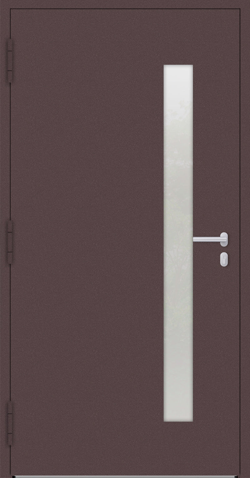 Turenwerke P90 Design 14 Aluminium Door - Rotbraun RAL3005