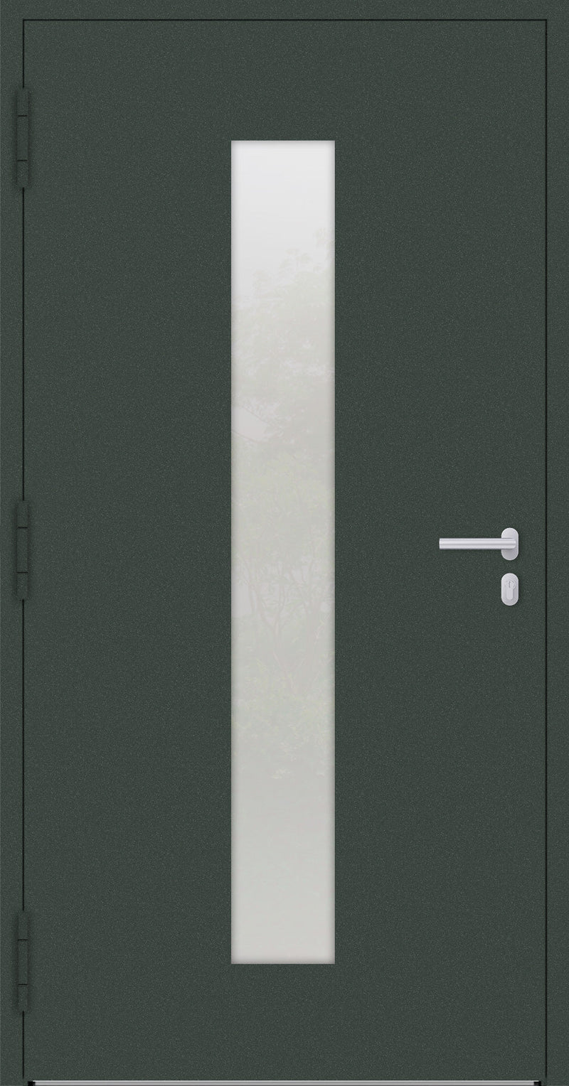 Turenwerke SL75 Design 15 Aluminium Door - Fir Green RAL6009