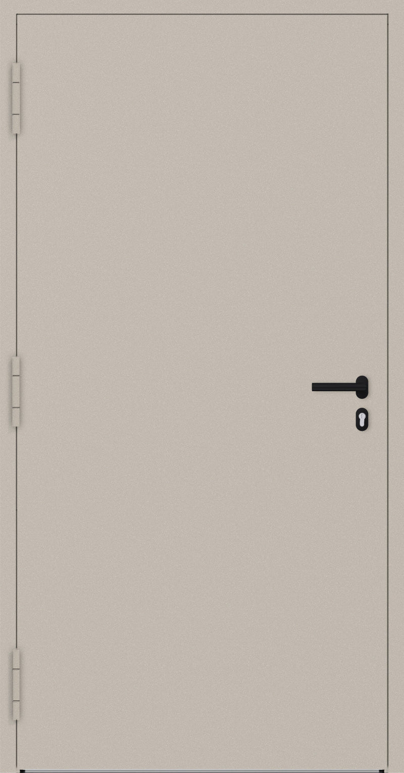 Turenwerke SL75 Design 20 Aluminium Door - Beige RAL1015 - Blackline