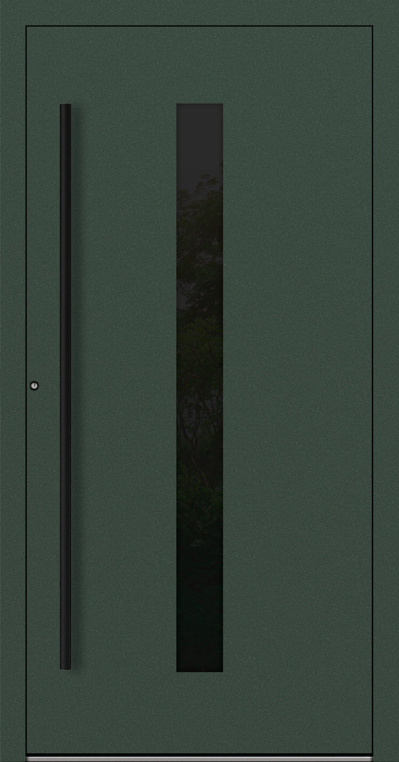 Turenwerke P90 Design 21 Aluminium Door - Fir Green RAL6009 - Blackline