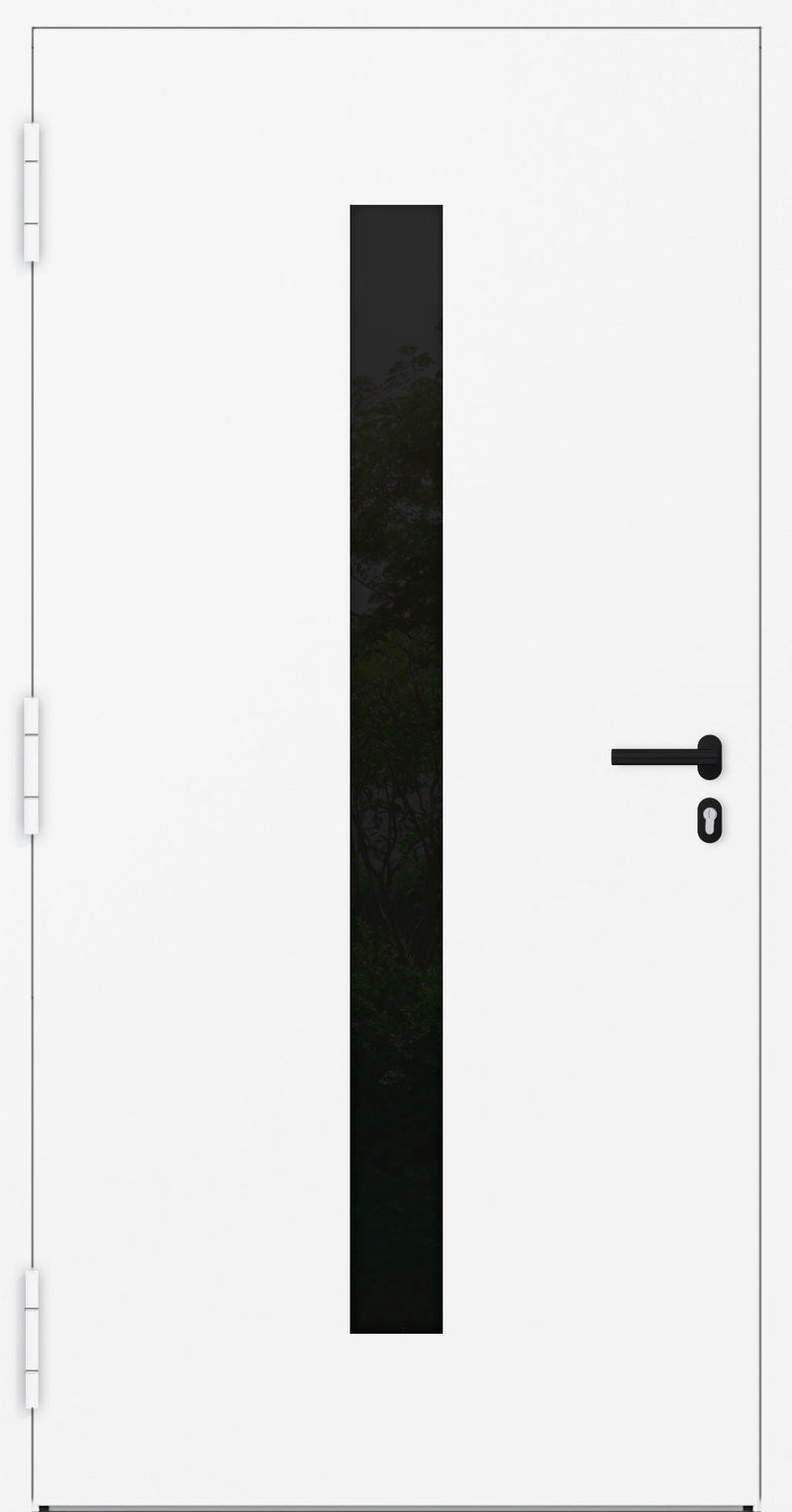 Turenwerke SL75 Design 21 Aluminium Door - White RAL9016 - Blackline