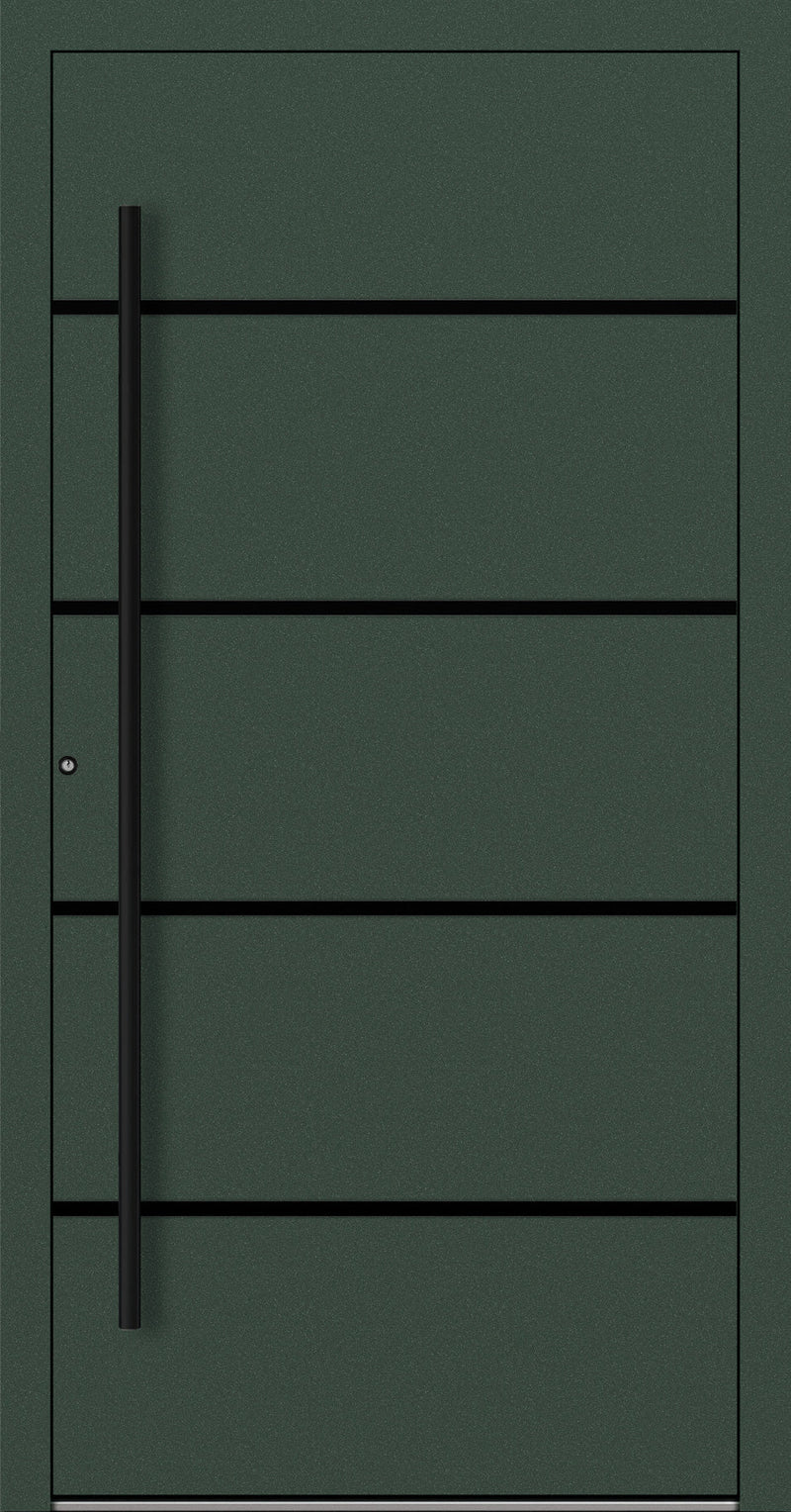 Turenwerke P90 Design 22 Aluminium Door - Fir Green RAL6009 - Blackline