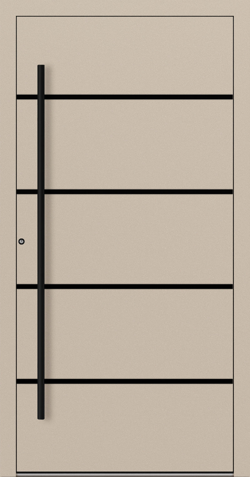 Turenwerke SL75 Design 22 Aluminium Door - Beige RAL1015 - Blackline