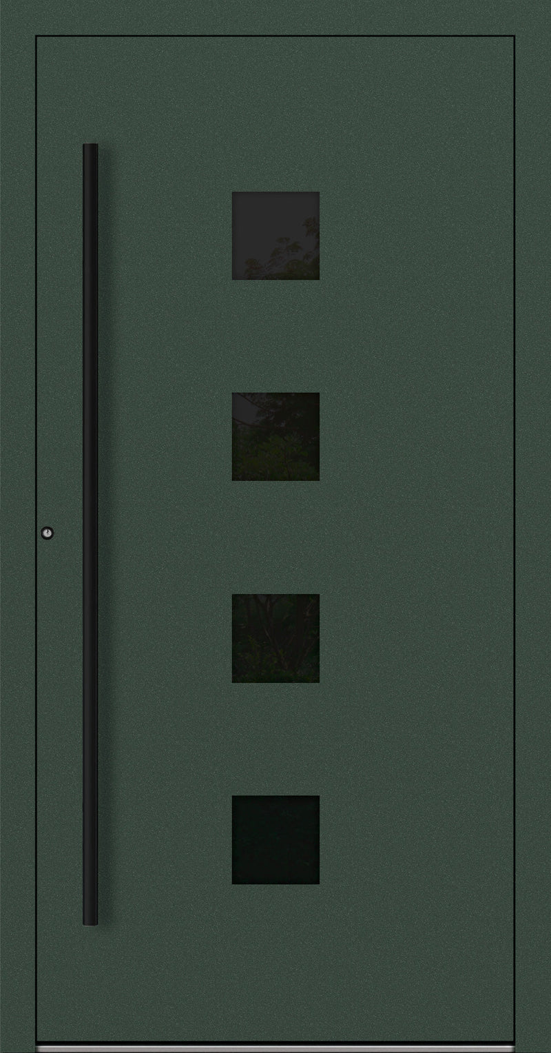 Turenwerke P90 Design 23 Aluminium Door - Fir Green RAL6009 - Blackline