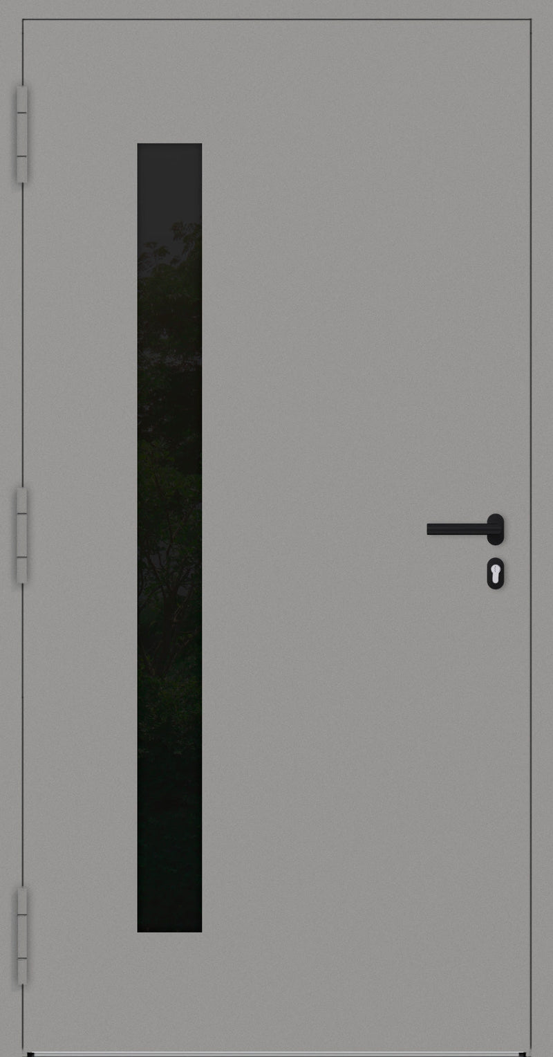 Turenwerke P90 Design 24 Aluminium Door - Grey RAL9007 - Blackline