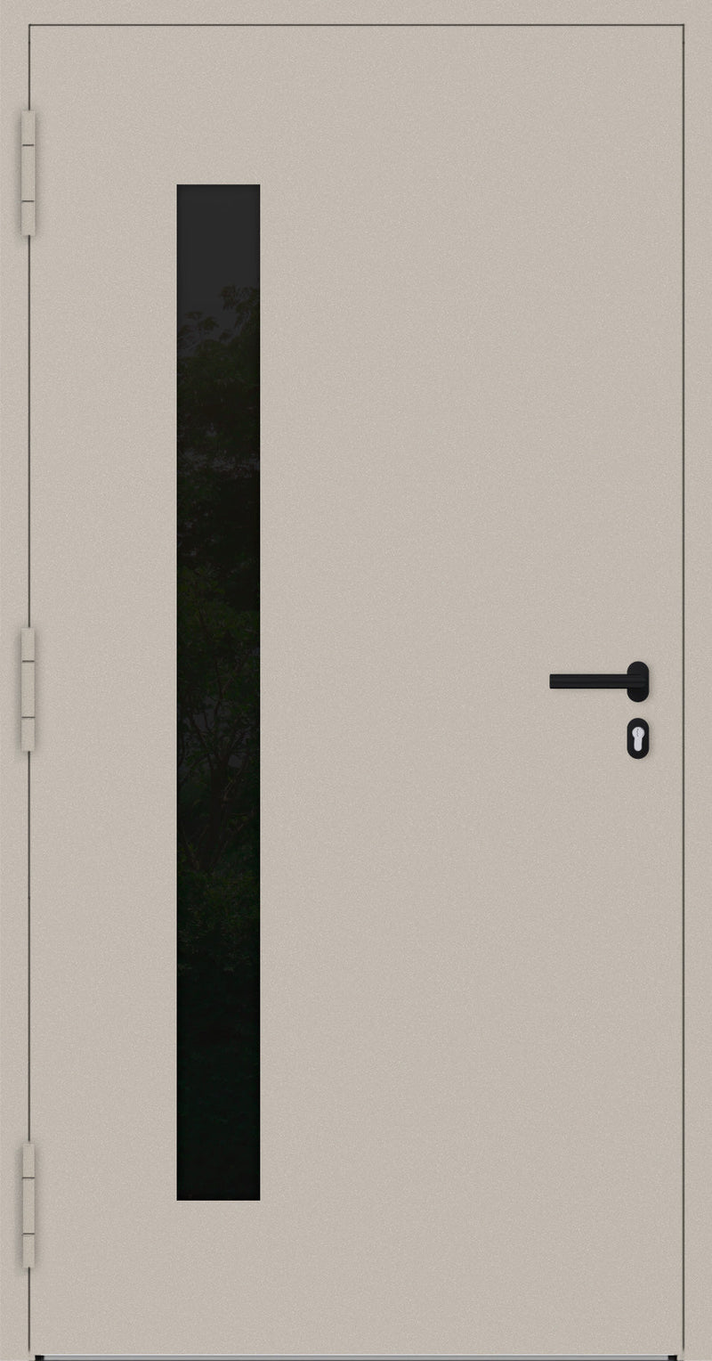 Turenwerke SL75 Design 24 Aluminium Door - Beige RAL1015 - Blackline