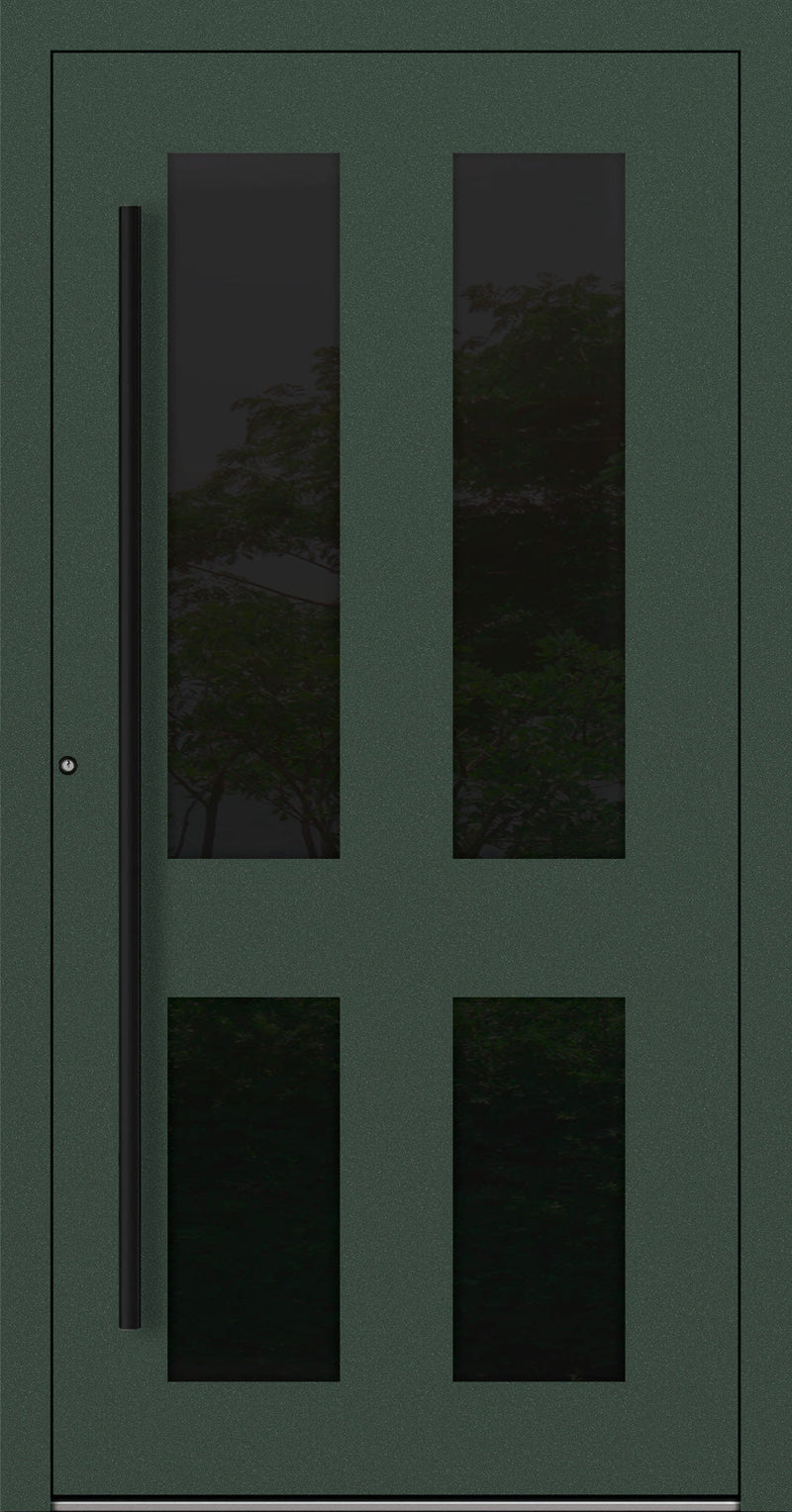 Turenwerke P90 Design 29 Aluminium Door - Fir Green RAL6009 - Blackline