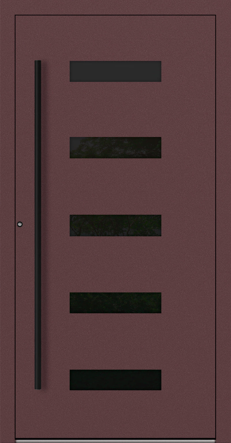 Turenwerke SL75 Design 31 Aluminium Door - Rotbraun RAL3005 - Blackline