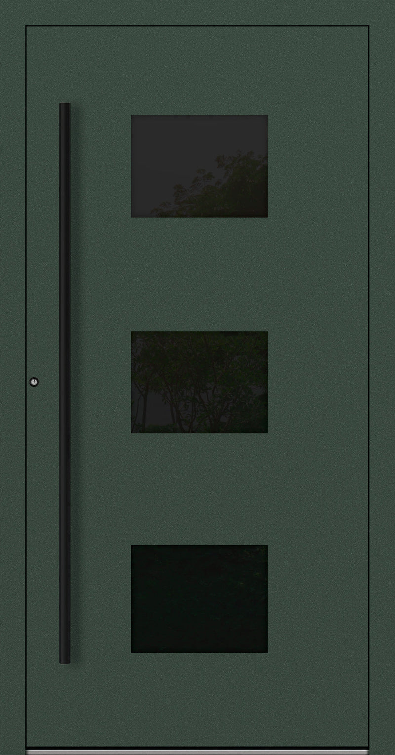 Turenwerke P90 Design 310 Aluminium Door - Fir Green RAL6009 - Blackline