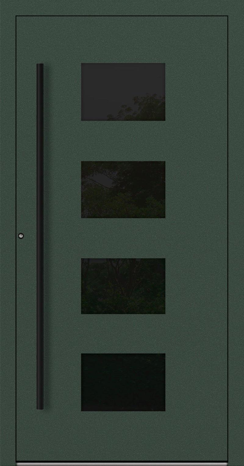 Turenwerke P90 Design 311 Aluminium Door - Fir Green RAL6009 - Blackline