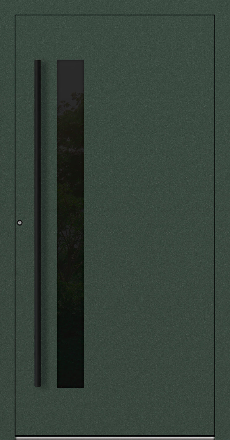 Turenwerke SL75 Design 34 Aluminium Door - Green RAL6009 - Blackline