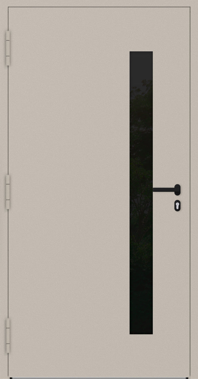 Turenwerke P90 Design 34 Aluminium Door - Ivory RAL1015 - Blackline