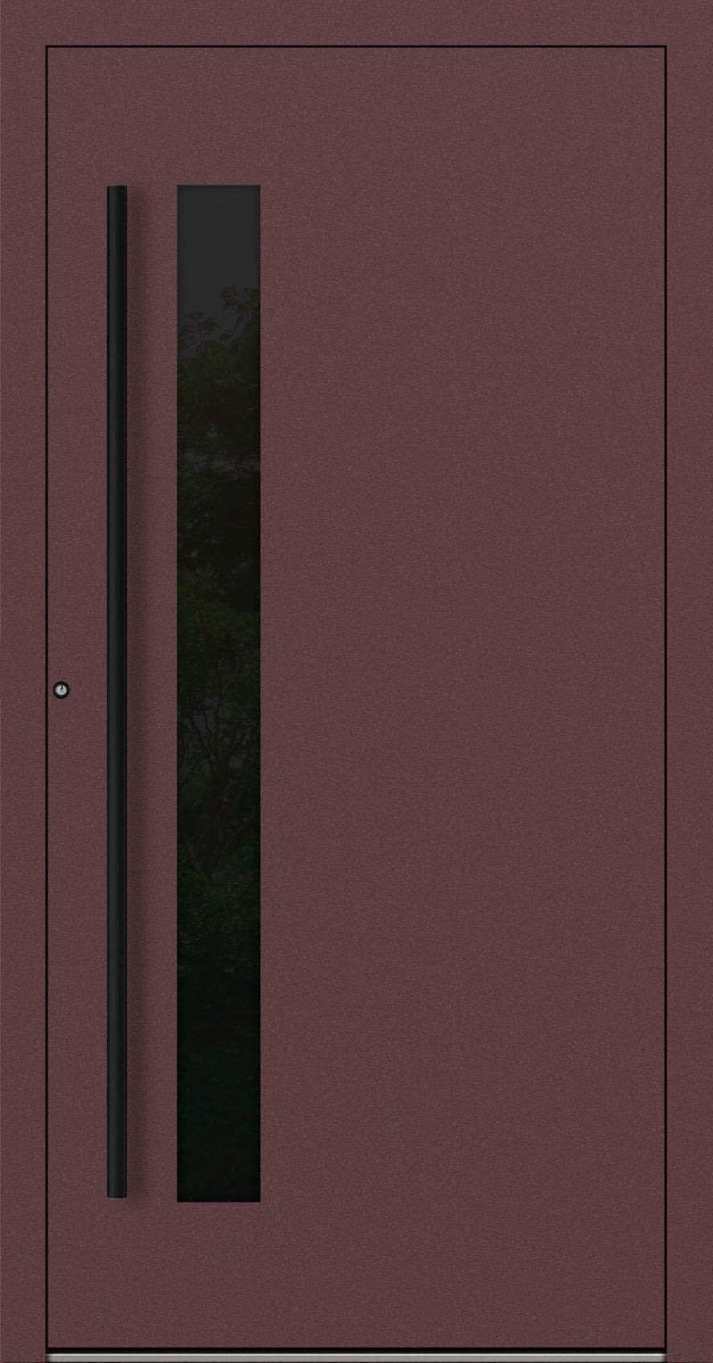 Turenwerke SL75 Design 34 Aluminium Door - Red RAL3005 - Blackline