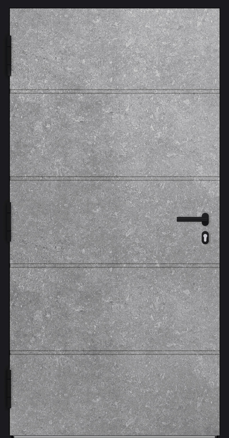 Turenwerke SL75 Design 22 Aluminium Door - Bright Concrete - Blackline