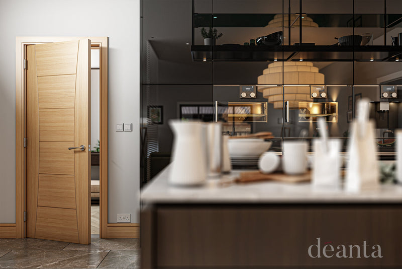 Deanta Oak Pamplona Fire Door Pre-Finished Internal door