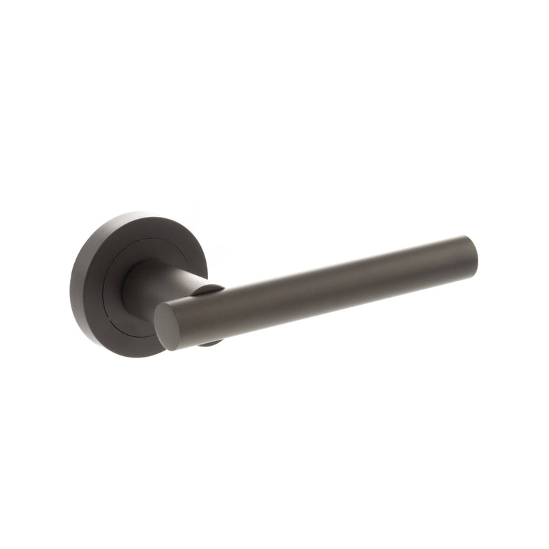 Atlantic STATUS Nebraska Lever Door Handle on Round Rose - Urban Dark Bronze