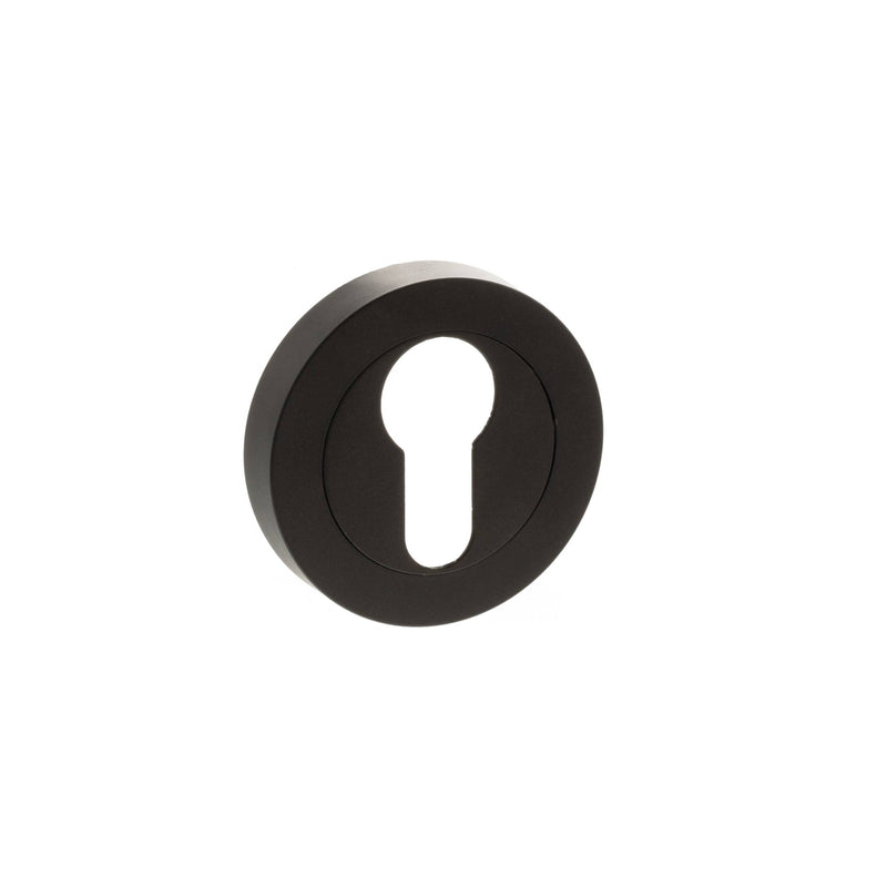 Atlantic STATUS Euro Escutcheons on Round Rose - Urban Dark Bronze