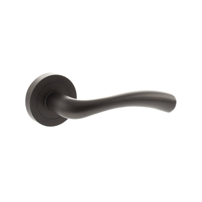 Atlantic STATUS Texas Lever Door Handle on Round Rose - Urban Dark Bronze