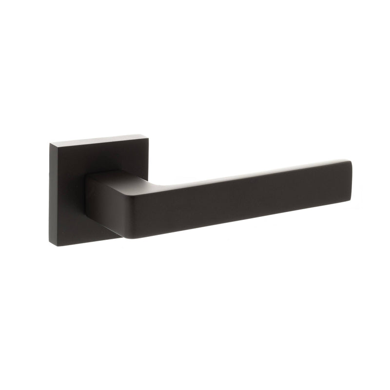 Atlantic STATUS Montana Lever Door Handle on S4 Square Rose - Urban Dark Bronze