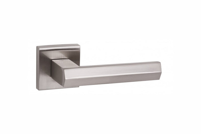 Atlantic Senza Pari Davoli Lever Door Handle on Flush Square Rose - Satin Nickel