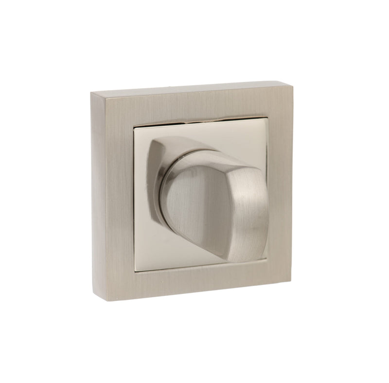 Atlantic Senza Pari WC Turn and Release on Square Rose - Satin Nickel/Polished Nickel