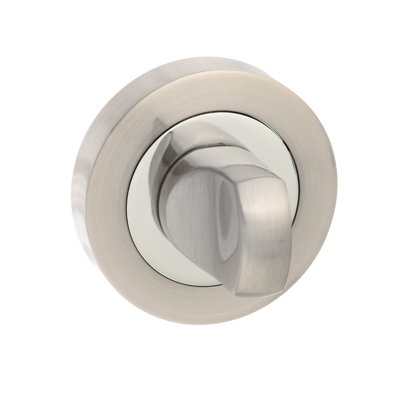 Atlantic Senza Pari WC Turn and Release on Round Rose - Satin Nickel/Chome Plate