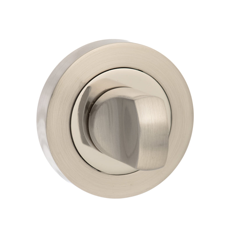 Atlantic Senza Pari WC Turn and Release on Round Rose - Satin Nickel/Polished Nickel