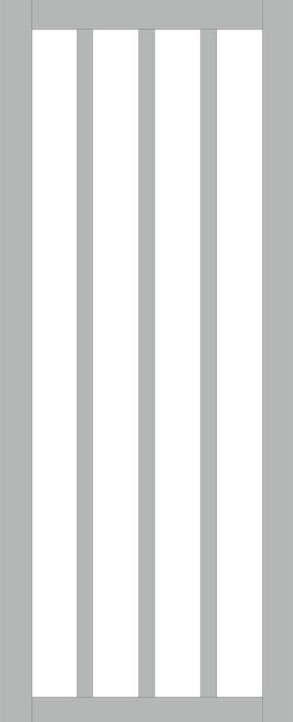 Handmade Eco Urban Sintra 4 Pane Door DD6428SG Frosted Glass Mist Grey Premium Primed