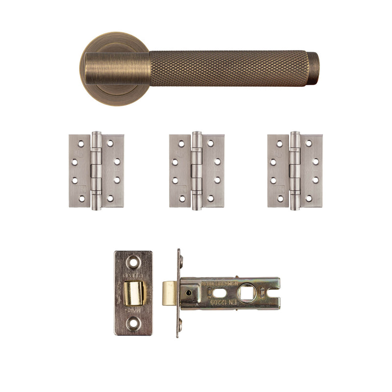 Deanta Sparta Latch Kit Matt Antique Brass