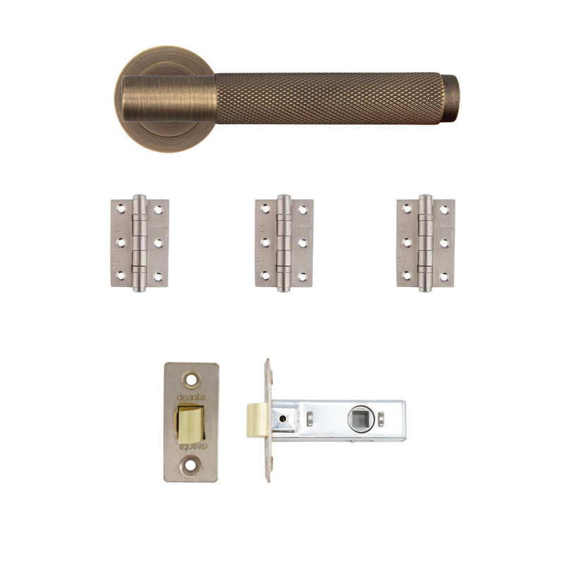 Deanta Sparta Latch Kit Matt Antique Brass