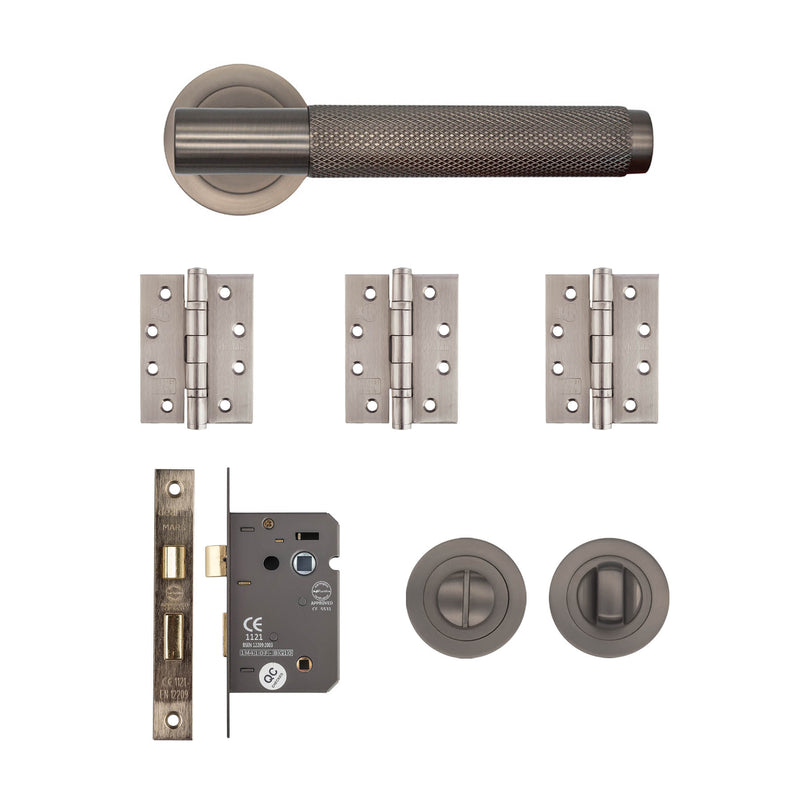 Deanta Sparta Bathroom Kit Matt Satin Black Nickel