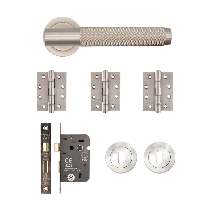 Deanta Sparta Mortice Kit Satin Nickel