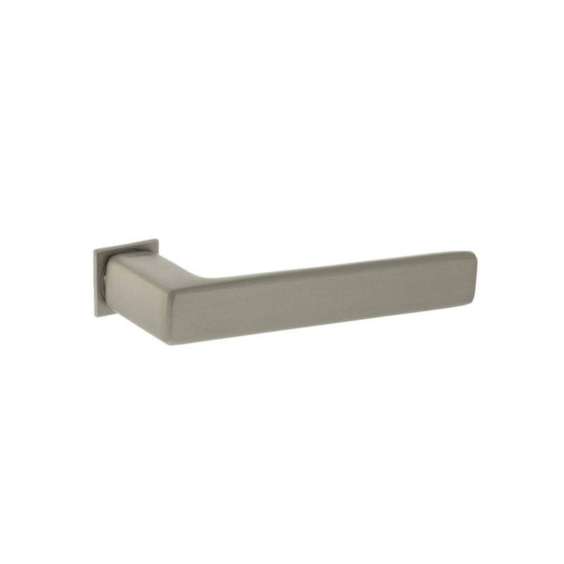 Tupai Rapido 5S Line Portel Lever Door Handle on Concealed Square Rose - Pearl Nickel