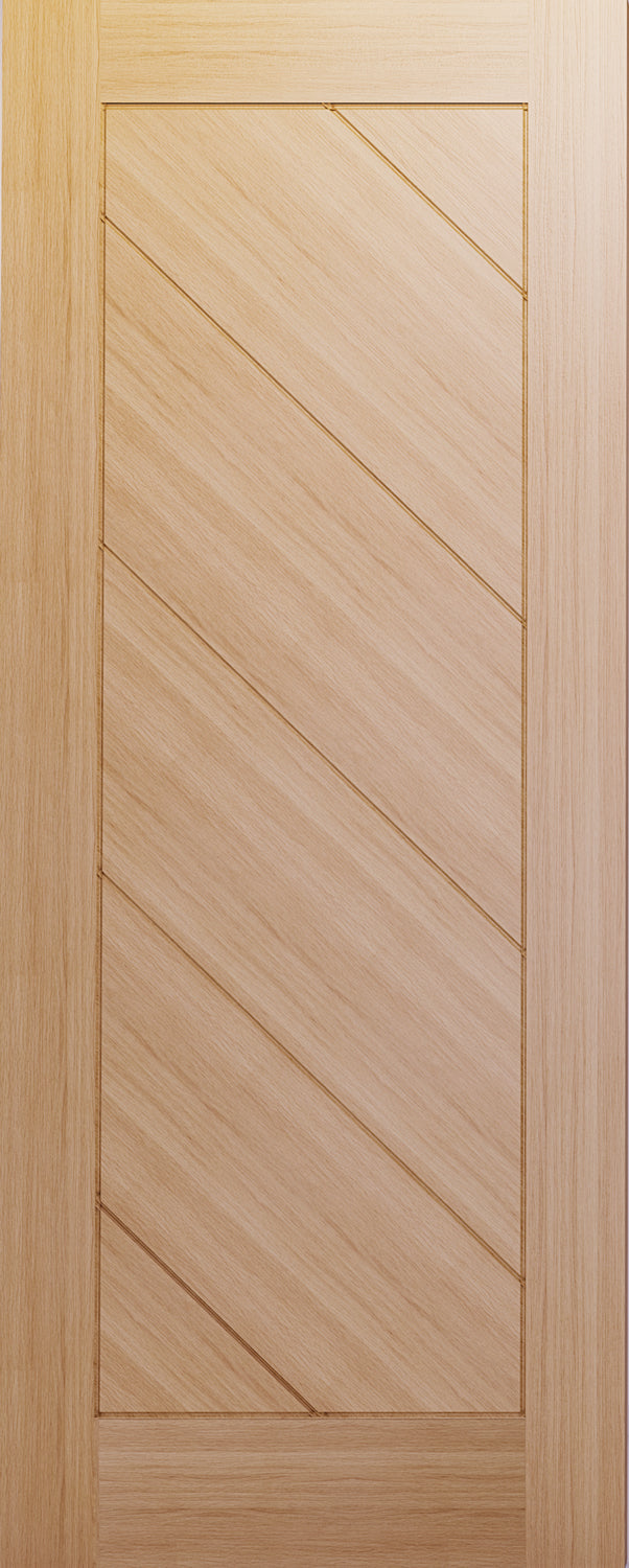 Internal door Deanta Torino Oak Pre-Finished FD30 PAS24 Fire Door Set