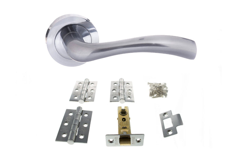 Atlantic Texas Dorpac (2.5" Latch, 3"x2" Hingesx3) - Satin Chrome