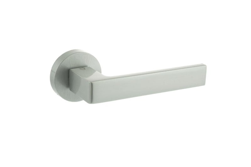 Atlantic CleanTouch Anti-Bac Forme Asti Designer Lever on Minimal Round Rose - Satin Chrome